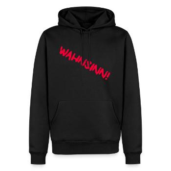Madness red - Men’s Premium Organic Hoodie - black - Front - Nico (187cm)