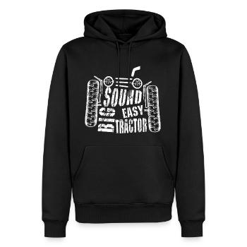 tractor pulling - Men’s Premium Organic Hoodie - black - Front - Nico (187cm)
