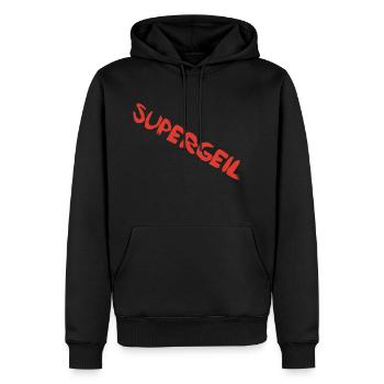 C’est super cool - Sweat à capuche Premium bio Homme - noir - Devant - Nico (187cm)