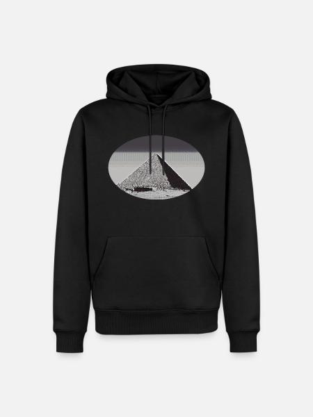 Pyramid - Men’s Premium Organic Hoodie - black