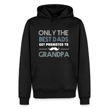 father grandfather grandpa best father beard birth grandson - Men’s Premium Organic Hoodie - black - Front - Nico (187cm)