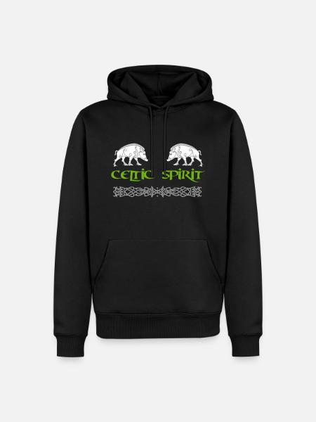 Celtic Spirit - Eber - Männer Premium Bio Hoodie - Schwarz
