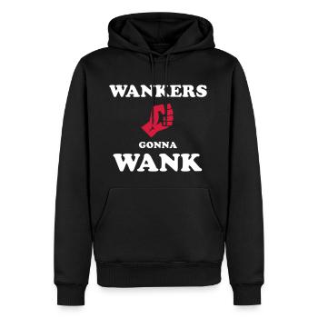 Haters gonna Hate Anspielung Wank als Vektor - Männer Premium Bio Hoodie - Schwarz - Vorne - Nico (187cm)