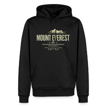 Mont Everest T-shirt - Sweat à capuche Premium bio Homme - noir - Devant - Nico (187cm)