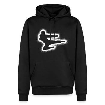 Taekwondo Arts Martiaux Garçons Enfants Hommes Karaté - Sweat à capuche Premium bio Homme - noir - Devant - Nico (187cm)