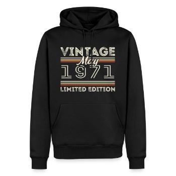 Mai 1971 Geburtstag 1971, Legendär seit Mai 1971 - Männer Premium Bio Hoodie - Schwarz - Vorne - Nico (187cm)
