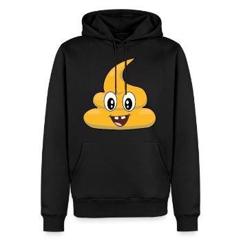 Logo Turd poli - Sweat à capuche Premium bio Homme - noir - Devant - Nico (187cm)