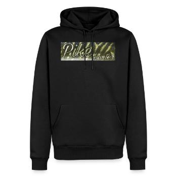 Hecht Pike - Männer Premium Bio Hoodie - Schwarz - Vorne - Nico (187cm)