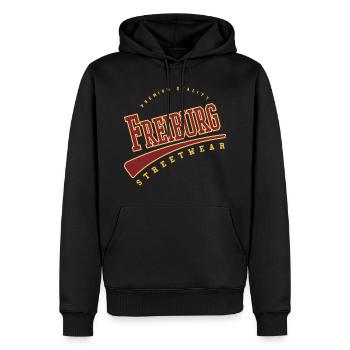 Freiburg Allemagne College High School Style - Sweat à capuche Premium bio Homme - noir - Devant - Nico (187cm)