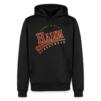 Hamm Deutschland College High School Style - Männer Premium Bio Hoodie - Schwarz - Vorne - Nico (187cm)