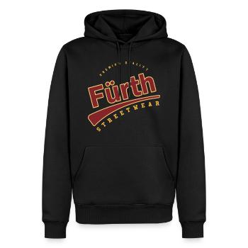 Fürth Germany College High School Style - Men’s Premium Organic Hoodie - black - Front - Nico (187cm)