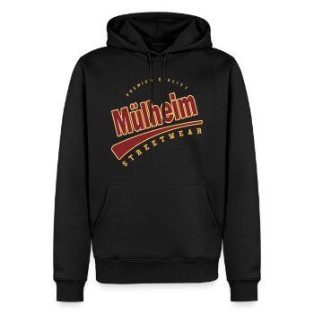 Mülheim Germany College High School Style - Men’s Premium Organic Hoodie - black - Front - Nico (187cm)