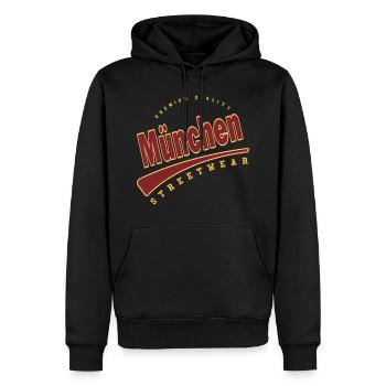 Munich Germany College High School Style - Men’s Premium Organic Hoodie - black - Front - Nico (187cm)