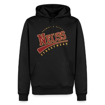 Neuss Germany College High School Style - Men’s Premium Organic Hoodie - black - Front - Nico (187cm)