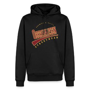Oberhausen Germany College High School Style - Men’s Premium Organic Hoodie - black - Front - Nico (187cm)
