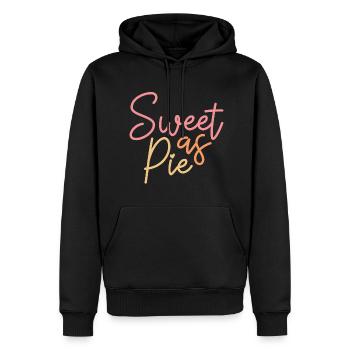 Thanksgiving sucré comme tarte - Sweat à capuche Premium bio Homme - noir - Devant - Nico (187cm)