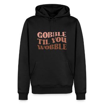 Thanksgiving Gobble jusqu’à ce que vous vacilliez - Sweat à capuche Premium bio Homme - noir - Devant - Nico (187cm)