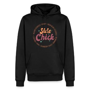 Thanksgiving Side Chick - Sweat à capuche Premium bio Homme - noir - Devant - Nico (187cm)