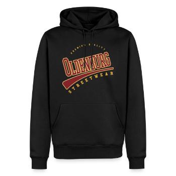 Oldenburg Deutschland College High School Style - Männer Premium Bio Hoodie - Schwarz - Vorne - Nico (187cm)