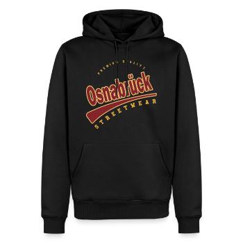 Osnabrück Germany College High School Style - Men’s Premium Organic Hoodie - black - Front - Nico (187cm)