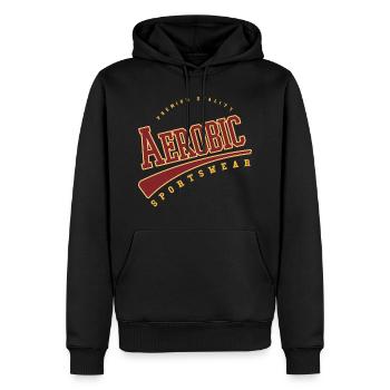 Aerobic Sportaerobic Sport Fitness Training - Männer Premium Bio Hoodie - Schwarz - Vorne - Nico (187cm)