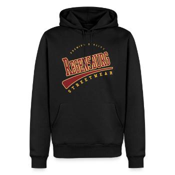 Ratisbonne Allemagne College High School Style - Sweat à capuche Premium bio Homme - noir - Devant - Nico (187cm)
