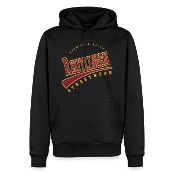 Reutlingen Germany College High School Style - Men’s Premium Organic Hoodie - black - Front - Nico (187cm)