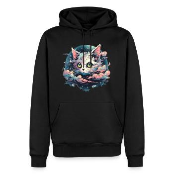 Anime Kawaii Cat Japanese - Männer Premium Bio Hoodie - Schwarz - Vorne - Nico (187cm)