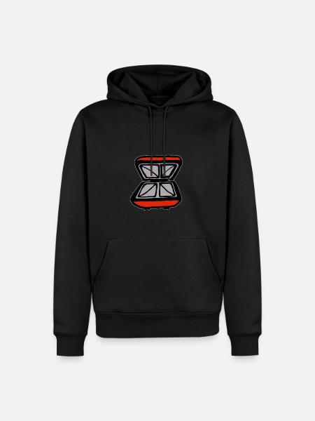 Sandwich Toaster Snack Toast Bread - Men’s Premium Organic Hoodie - black