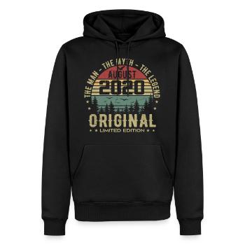 Legende seit August 2020 Geburtstagsgeschenk 2020 - Männer Premium Bio Hoodie - Schwarz - Vorne - Nico (187cm)