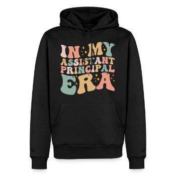 In meiner Zeit als stellvertretender Schulleiter - Männer Premium Bio Hoodie - Schwarz - Vorne - Nico (187cm)