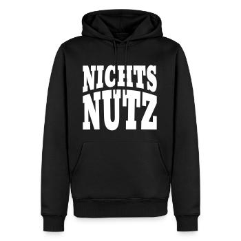 Nichtsnutz - Männer Premium Bio Hoodie - Schwarz - Vorne - Nico (187cm)