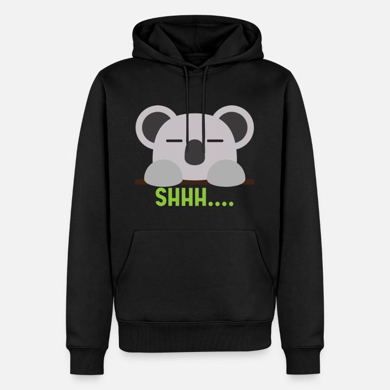 Koala 03 - Männer Premium Bio Hoodie - Schwarz