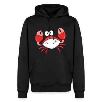Crustacés du crabe - Sweat à capuche Premium bio Homme - noir - Devant - Nico (187cm)