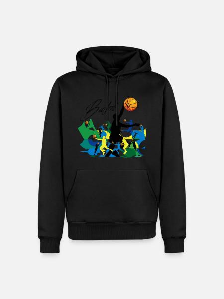 BASKET - Sweat à capuche Premium bio Homme - noir