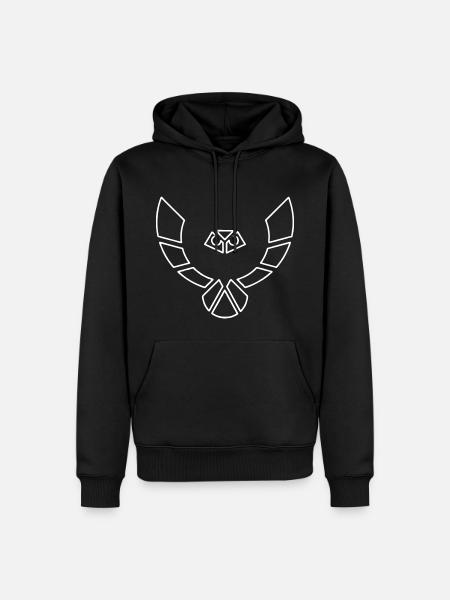 Owl Design Logo Abstract - Men’s Premium Organic Hoodie - black
