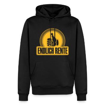 Endlich Rente Daumen hoch - Männer Premium Bio Hoodie - Schwarz - Vorne - Nico (187cm)