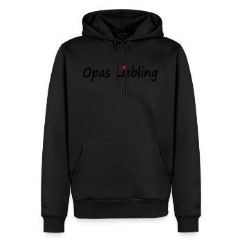 La chérie de grand-père - Sweat à capuche Premium bio Homme - noir - Devant - Nico (187cm)