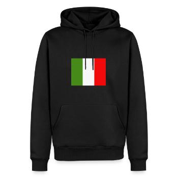 Italien Flagge - Männer Premium Bio Hoodie - Schwarz - Vorne - Nico (187cm)