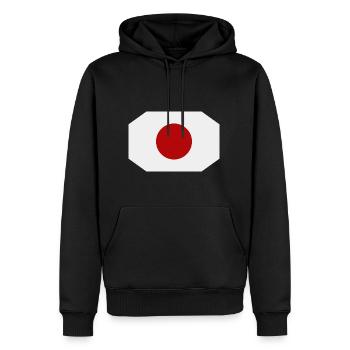 Japan Flagge - Männer Premium Bio Hoodie - Schwarz - Vorne - Nico (187cm)
