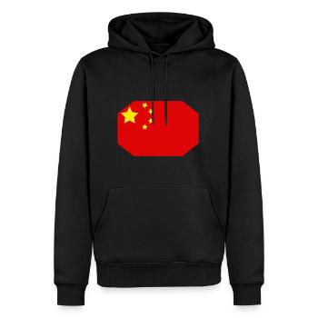 Drapeau de la Chine - Sweat à capuche Premium bio Homme - noir - Devant - Nico (187cm)