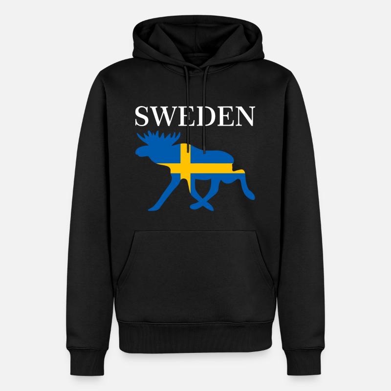 Sweden - Männer Premium Bio Hoodie - Schwarz