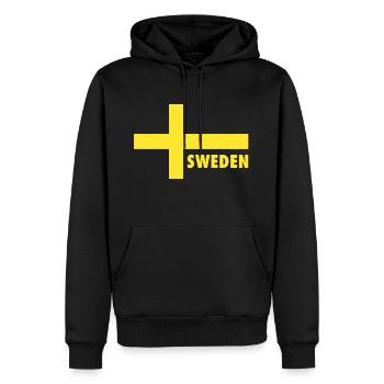 Schweden Schweden Schwedische Flagge Schwedische Flagge - Männer Premium Bio Hoodie - Schwarz - Vorne - Nico (187cm)