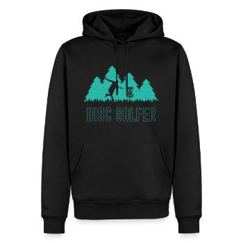 Disc Golf Players Disc Golf Disc Golf Players - Sweat à capuche Premium bio Homme - noir - Devant - Nico (187cm)