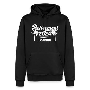 Retirement 2024 Loading - Männer Premium Bio Hoodie - Schwarz - Vorne - Nico (187cm)