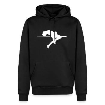 Athlétisme de saut en hauteur - Sweat à capuche Premium bio Homme - noir - Devant - Nico (187cm)