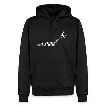 ski - Sweat à capuche Premium bio Homme - noir - Devant - Nico (187cm)