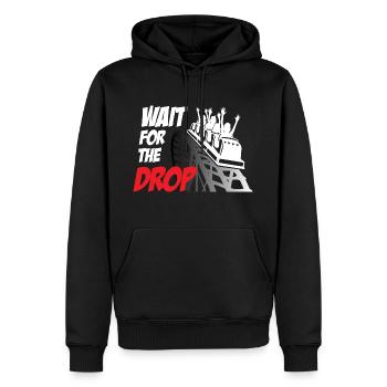 Wait For The Drop Roller Coaster - Sweat à capuche Premium bio Homme - noir - Devant - Nico (187cm)
