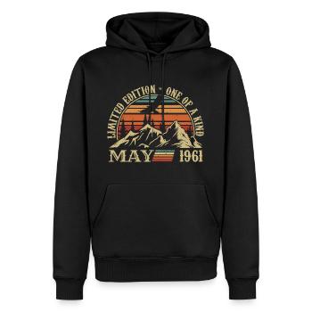 legenden geboren im mai 1961 geburtstag mai 1961 - Männer Premium Bio Hoodie - Schwarz - Vorne - Nico (187cm)
