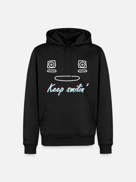 Miata_keep_smilin - Männer Premium Bio Hoodie - Schwarz